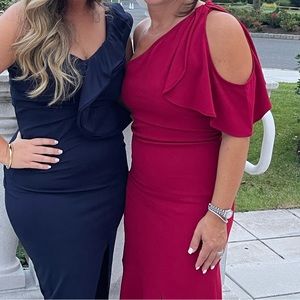 One shoulder full length evening gown